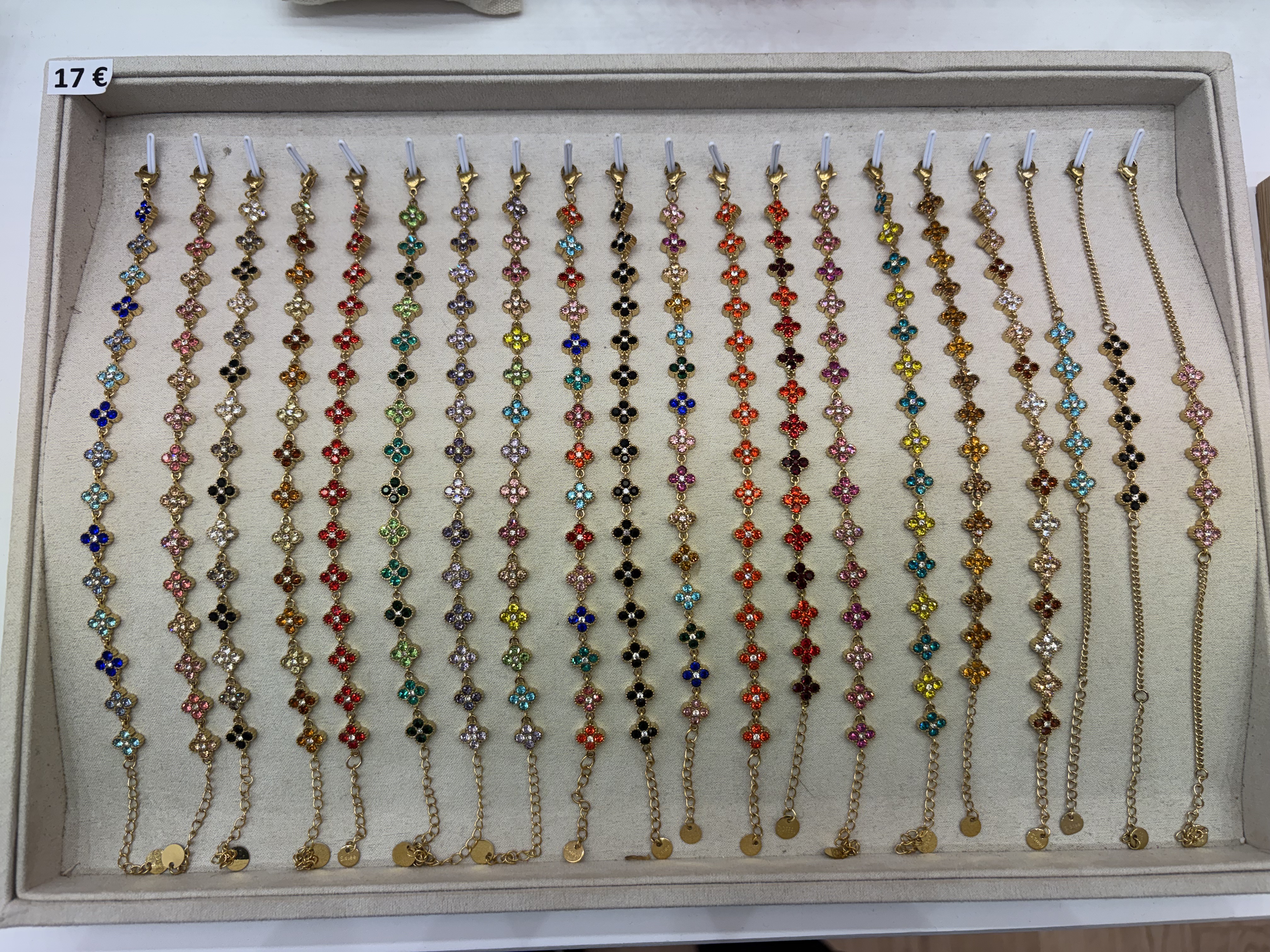 Bracelets trèfles scintillants