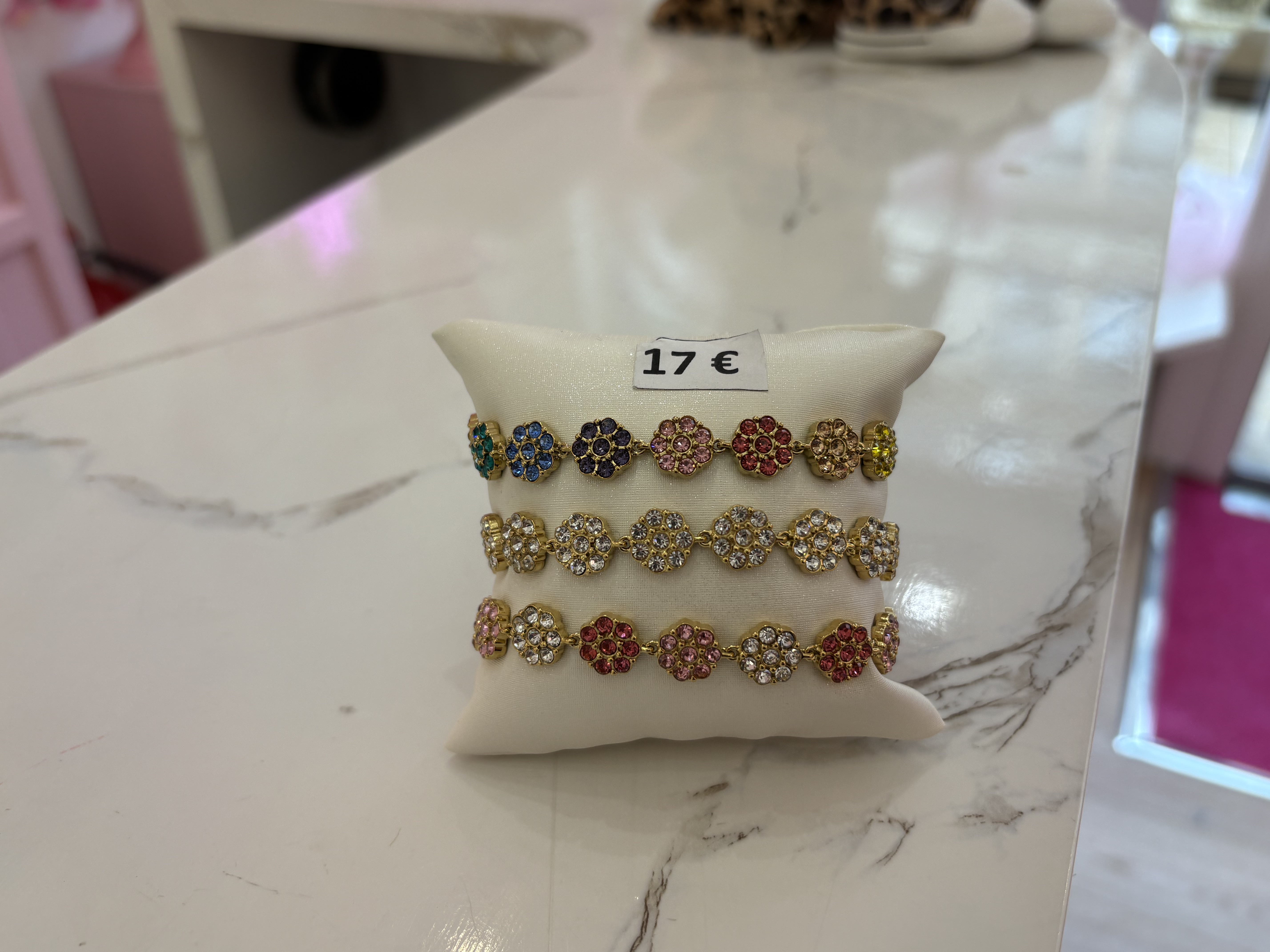 Bracelets fleurs de cristal