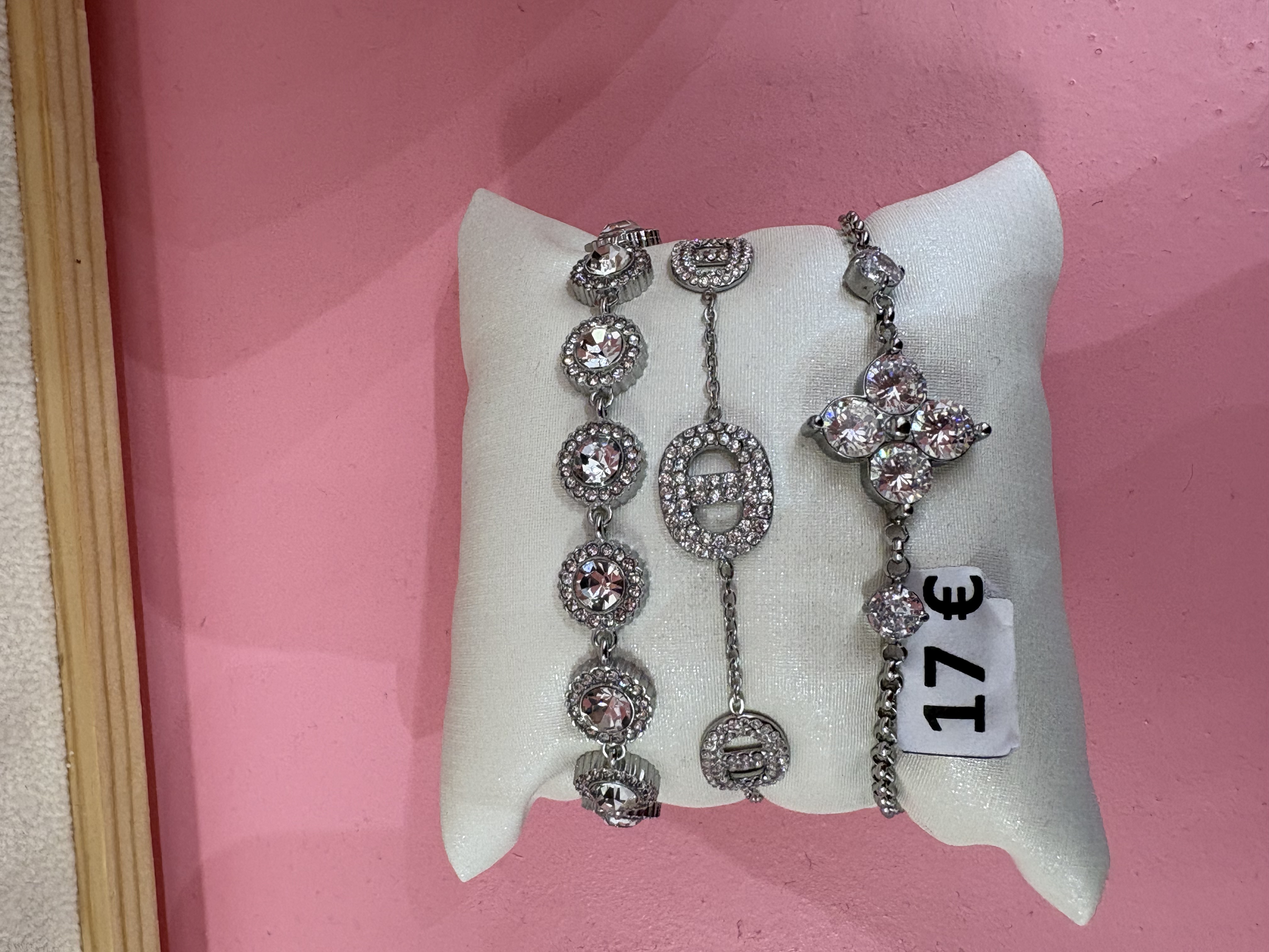 Bracelets argentés strass